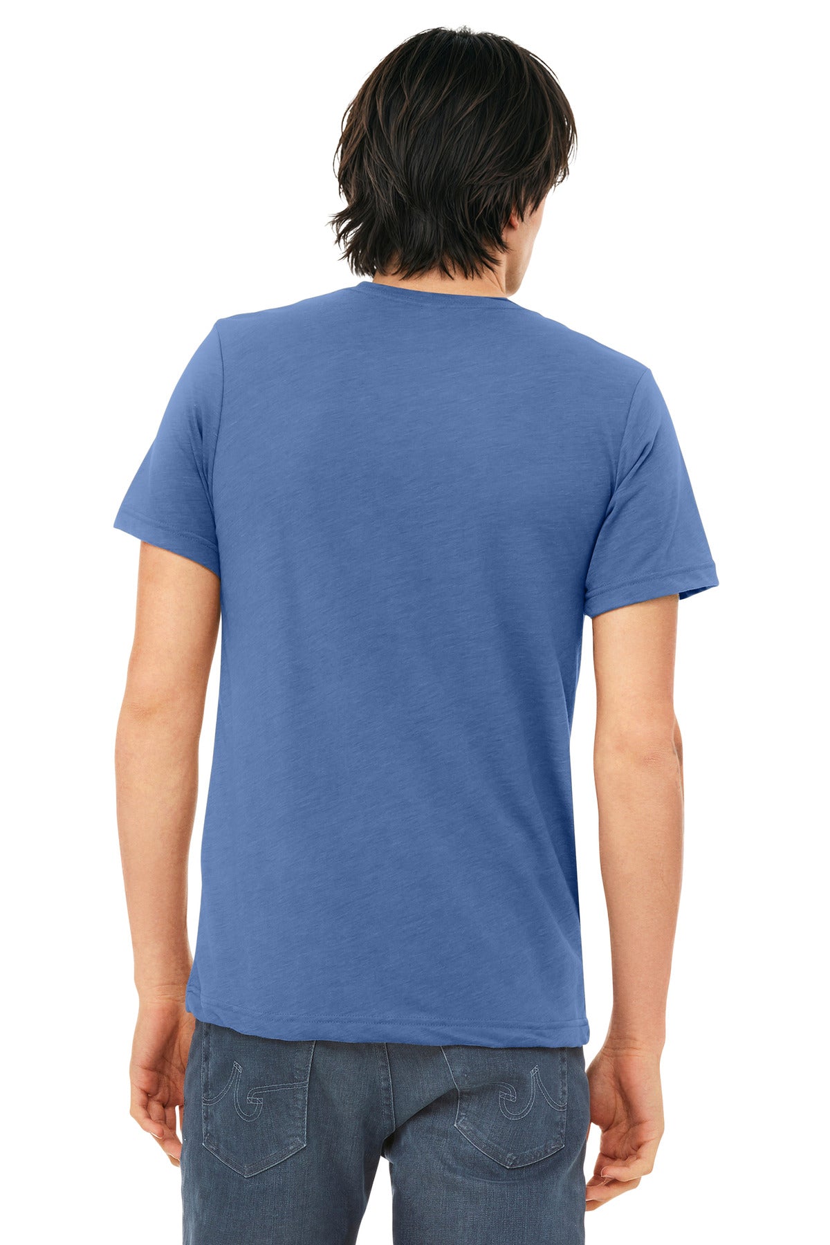 Bella+Canvas Unisex Triblend Short Sleeve Tee BC3413 Solid Blue Triblend
