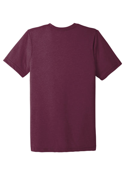 BELLA+CANVAS  Unisex Triblend Short Sleeve Tee. BC3413 Solid Maroon Triblend
