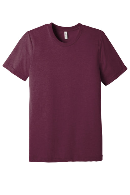 BELLA+CANVAS  Unisex Triblend Short Sleeve Tee. BC3413 Solid Maroon Triblend