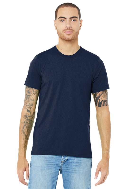 BELLA+CANVAS  Unisex Triblend Short Sleeve Tee. BC3413 Solid Navy Triblend