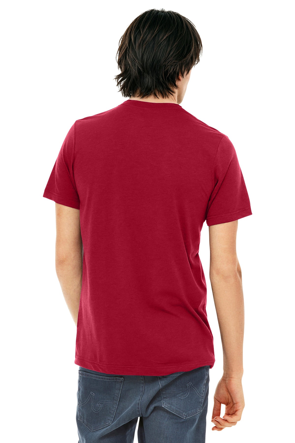 Bella+Canvas Unisex Triblend Short Sleeve Tee BC3413 Solid Red Triblend