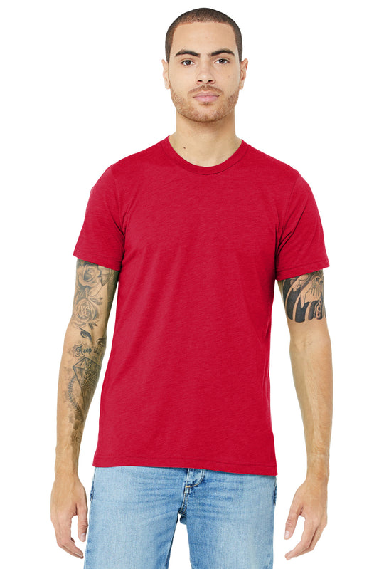 BELLA+CANVAS  Unisex Triblend Short Sleeve Tee. BC3413 Solid Red Triblend