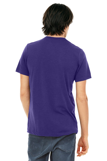 Bella+Canvas Unisex Triblend Short Sleeve Tee BC3413 Solid Team Purple Triblend