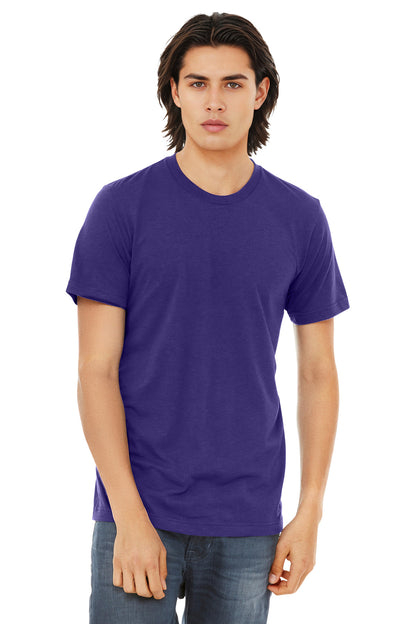 Bella+Canvas Unisex Triblend Short Sleeve Tee BC3413 Solid Team Purple Triblend