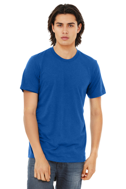 Bella+Canvas Unisex Triblend Short Sleeve Tee BC3413 Solid True Royal Triblend