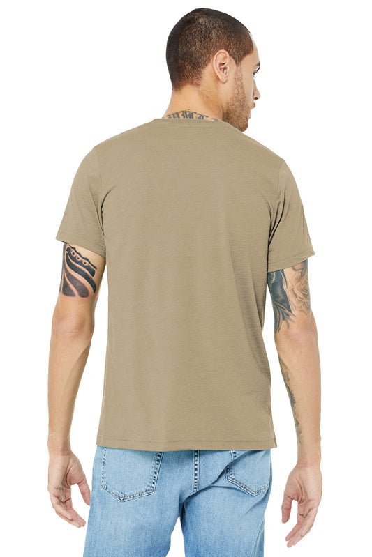 BELLA+CANVAS  Unisex Triblend Short Sleeve Tee. BC3413 Tan Triblend