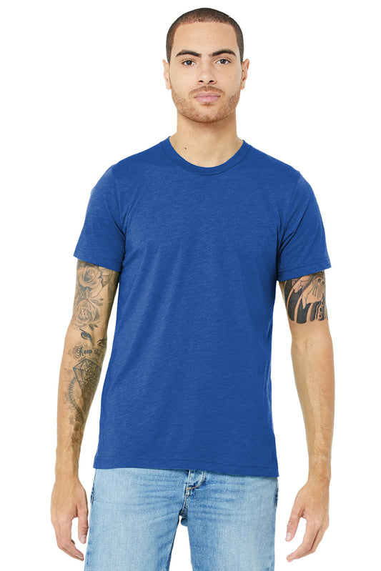 BELLA+CANVAS  Unisex Triblend Short Sleeve Tee. BC3413 True Royal Triblend