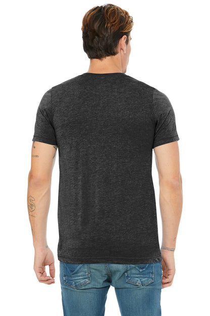 BELLA+CANVAS  Unisex Triblend Short Sleeve V-Neck Te. BC3415 Charcoal-Black Triblend