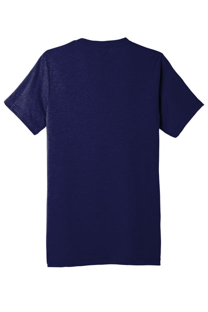 BELLA+CANVAS  Unisex Triblend Short Sleeve V-Neck Te. BC3415 Navy Triblend