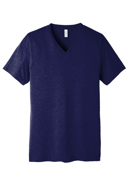 BELLA+CANVAS  Unisex Triblend Short Sleeve V-Neck Te. BC3415 Navy Triblend