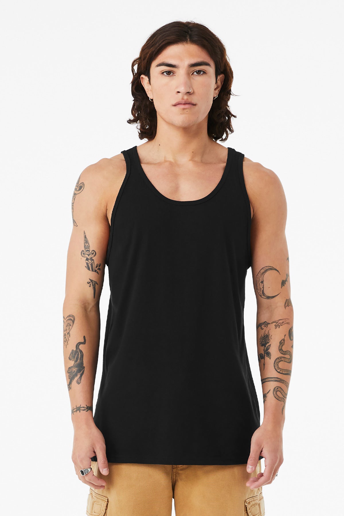 BELLA+CANVAS Unisex Heather CVC Tank BC3480CVC Solid Black Blend