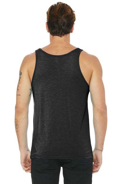 BELLA+CANVAS  Unisex Jersey Tank. BC3480 Charcoal-Black Triblend