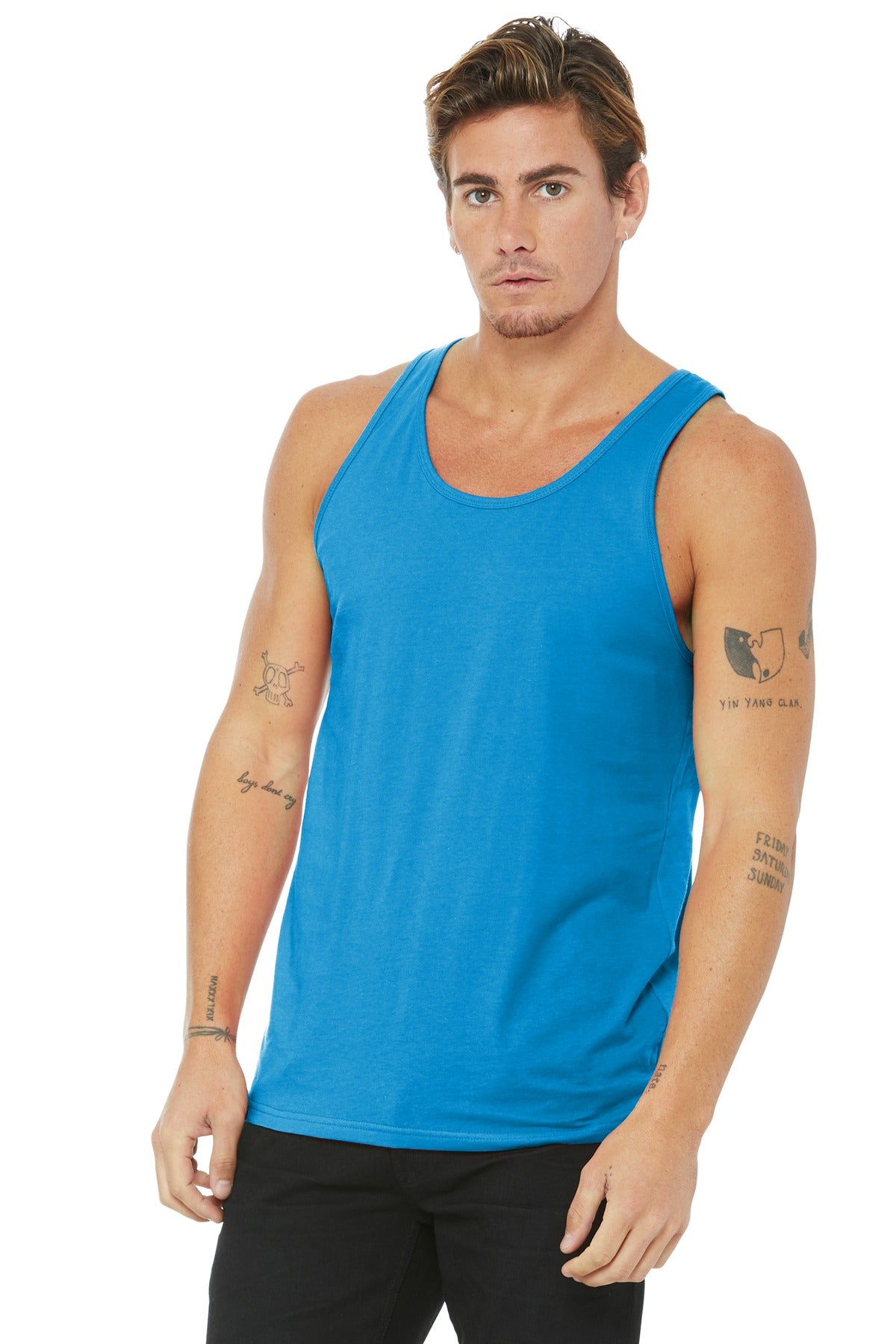 Bella+Canvas Unisex Jersey Tank BC3480 Neon Blue