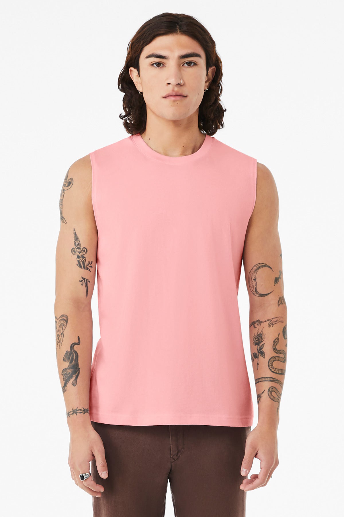 BELLA+CANVAS Unisex Jersey Muscle Tank BC3483 Pink