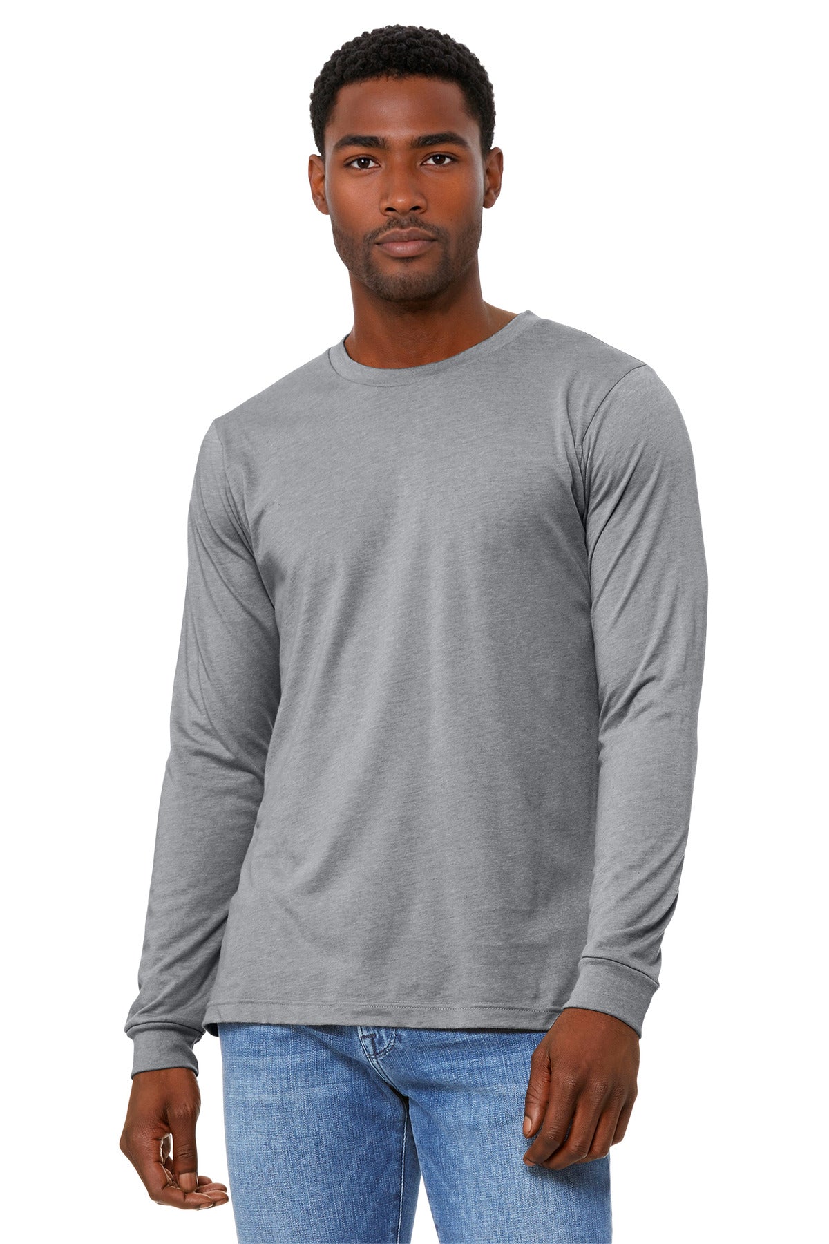 Bella+Canvas Unisex Heather CVC Long Sleeve Tee BC3501CVC Athletic Heather