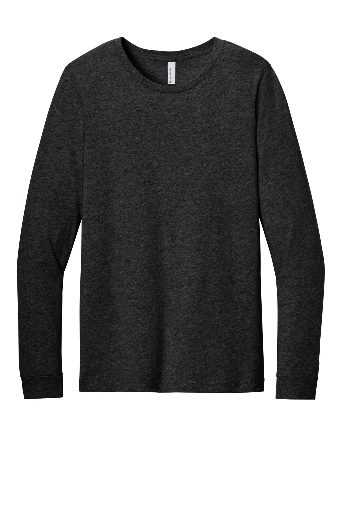 Bella+Canvas Unisex Heather CVC Long Sleeve Tee BC3501CVC Black Heather