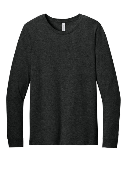 Bella+Canvas Unisex Heather CVC Long Sleeve Tee BC3501CVC Black Heather