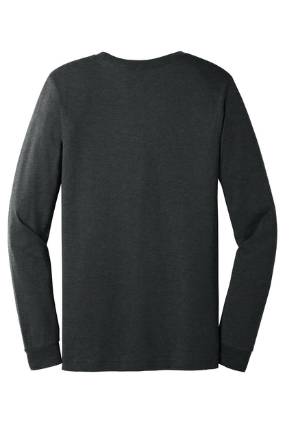 BELLA+CANVAS Unisex Heather CVC Long Sleeve Tee BC3501CVC Dark Grey Heather