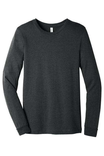 BELLA+CANVAS Unisex Heather CVC Long Sleeve Tee BC3501CVC Dark Grey Heather