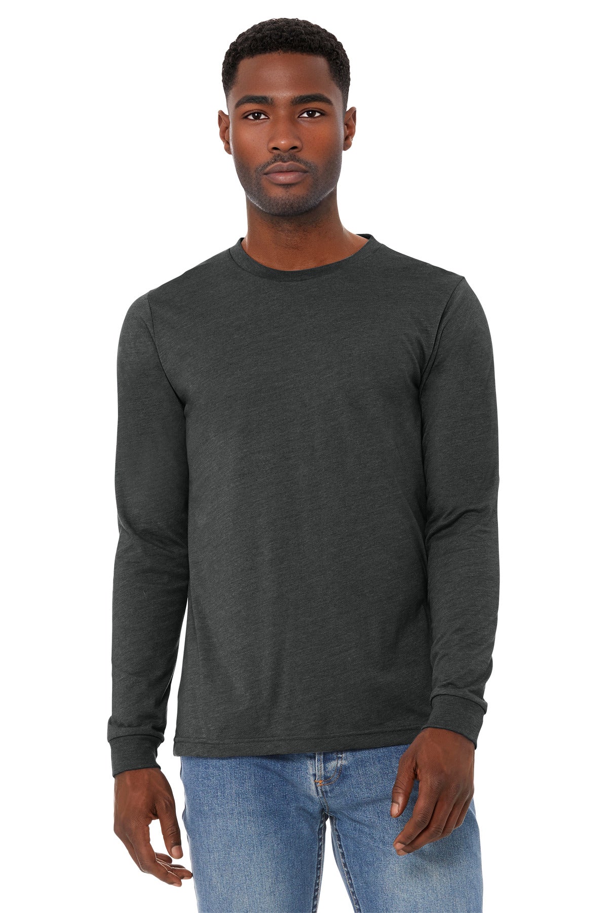 Bella+Canvas Unisex Heather CVC Long Sleeve Tee BC3501CVC image 1