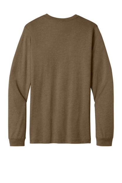 Bella+Canvas Unisex Heather CVC Long Sleeve Tee BC3501CVC Heather Brown