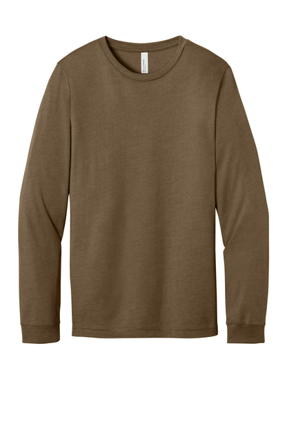 Bella+Canvas Unisex Heather CVC Long Sleeve Tee BC3501CVC Heather Brown