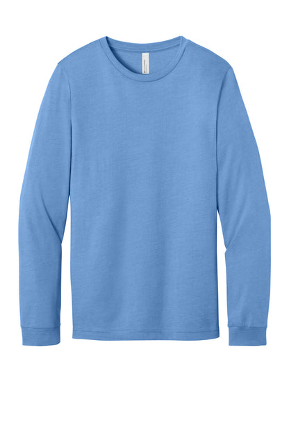 Bella+Canvas Unisex Heather CVC Long Sleeve Tee BC3501CVC Heather Carolina Blue