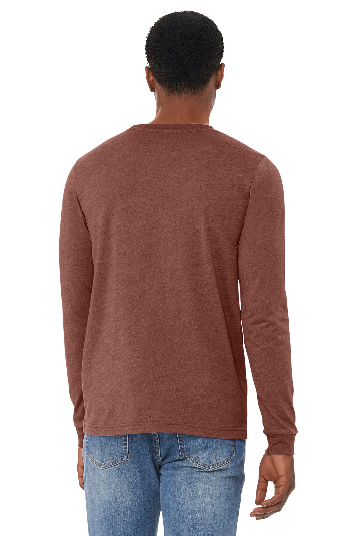 Bella+Canvas Unisex Heather CVC Long Sleeve Tee BC3501CVC Heather Clay