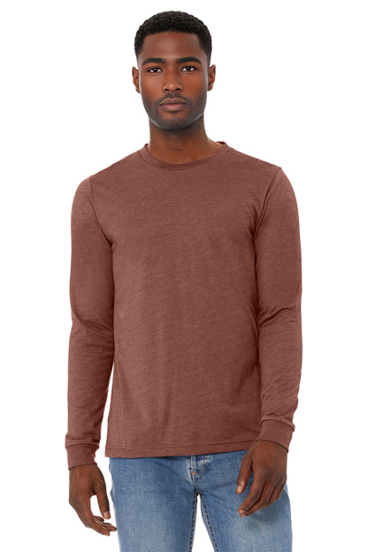 Bella+Canvas Unisex Heather CVC Long Sleeve Tee BC3501CVC Heather Clay
