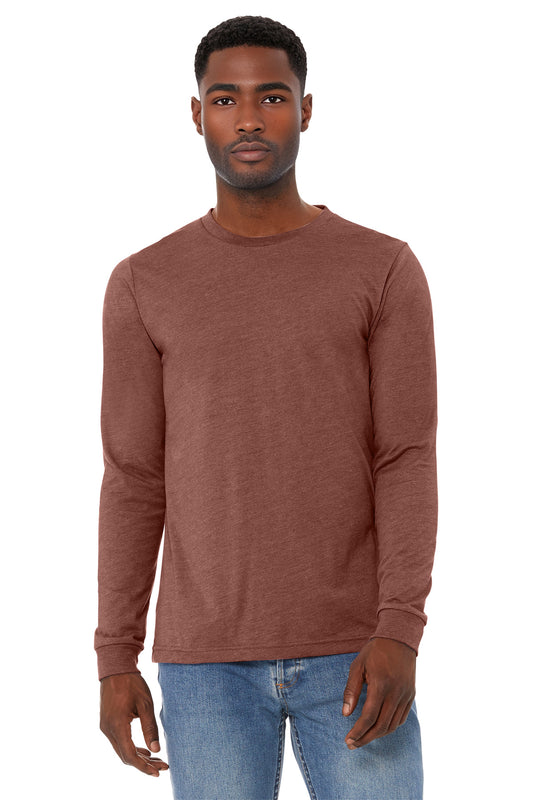 Bella+Canvas Unisex Heather CVC Long Sleeve Tee BC3501CVC Heather Clay