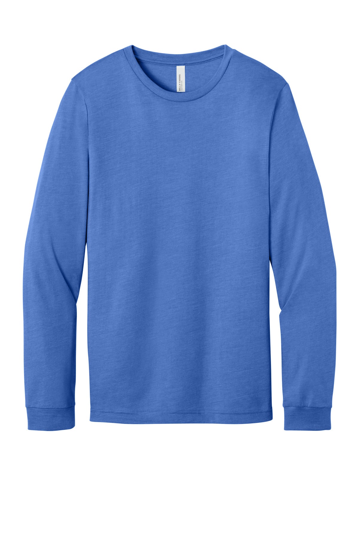 Bella+Canvas Unisex Heather CVC Long Sleeve Tee BC3501CVC Heather Columbia Blue