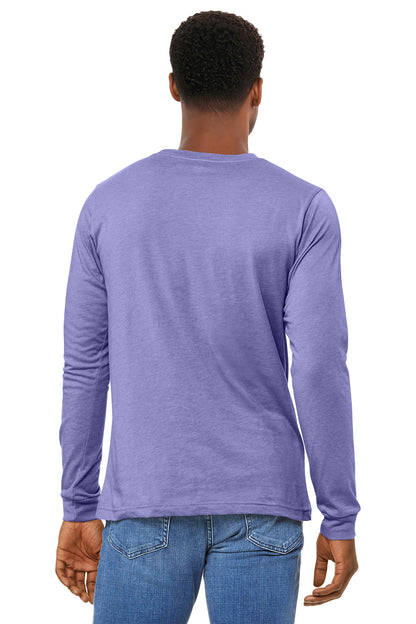 Bella+Canvas Unisex Heather CVC Long Sleeve Tee BC3501CVC Heather Dark Lavender
