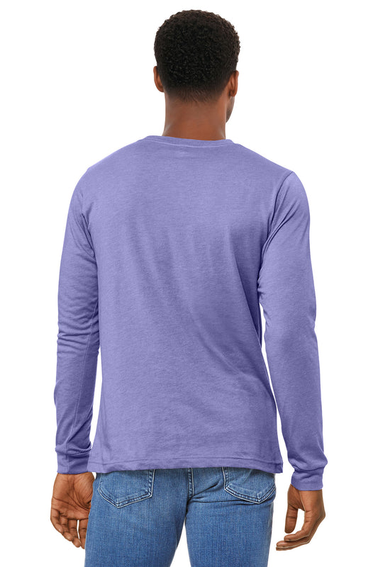 Bella+Canvas Unisex Heather CVC Long Sleeve Tee BC3501CVC Heather Dark Lavender