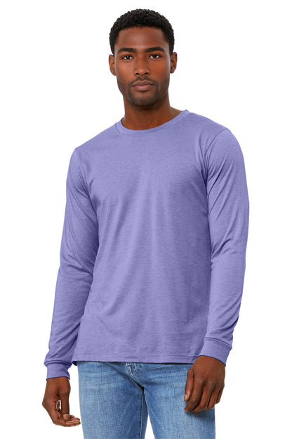 Bella+Canvas Unisex Heather CVC Long Sleeve Tee BC3501CVC Heather Dark Lavender