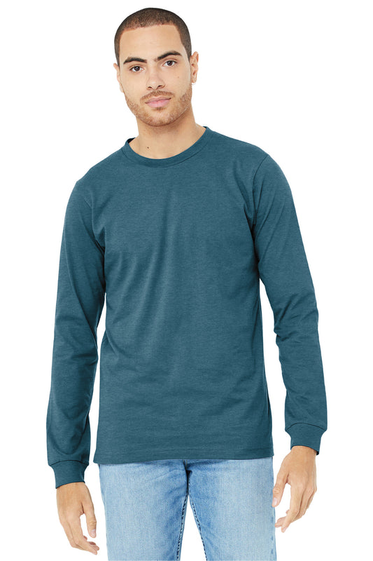 BELLA+CANVAS Unisex Heather CVC Long Sleeve Tee BC3501CVC Heather Deep Teal