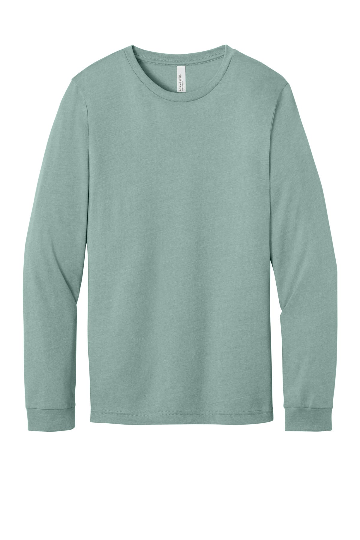 Bella+Canvas Unisex Heather CVC Long Sleeve Tee BC3501CVC Heather Dusty Blue