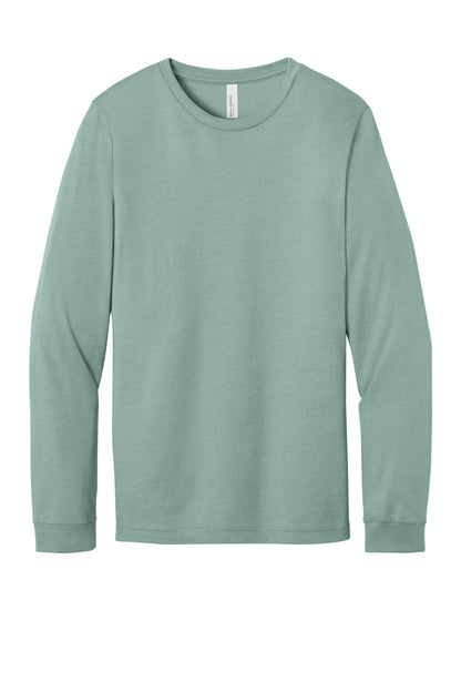 Bella+Canvas Unisex Heather CVC Long Sleeve Tee BC3501CVC Heather Dusty Blue