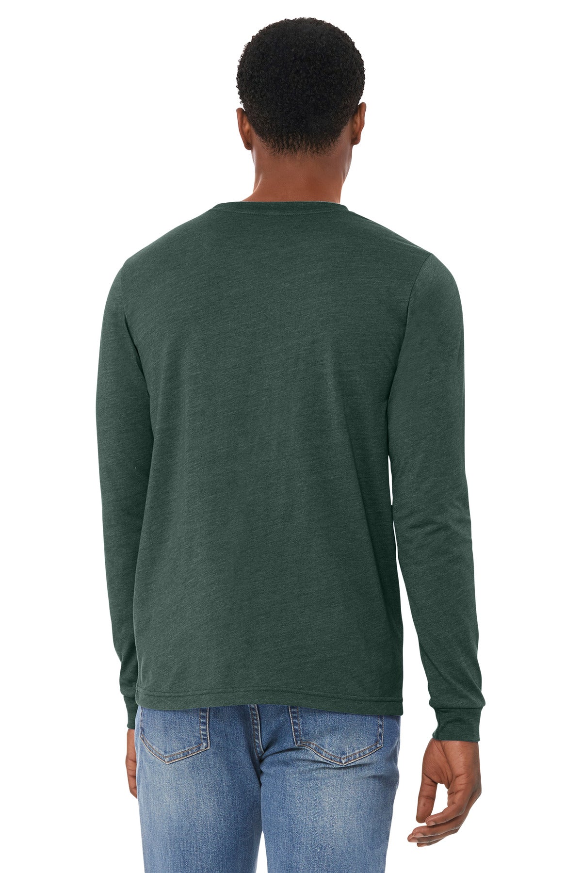 Bella+Canvas Unisex Heather CVC Long Sleeve Tee BC3501CVC Heather Forest