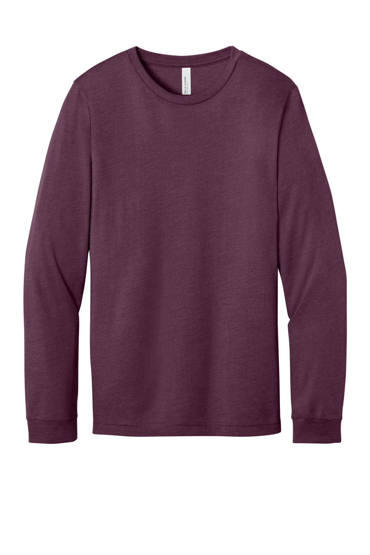 Bella+Canvas Unisex Heather CVC Long Sleeve Tee BC3501CVC Heather Maroon
