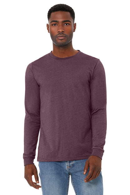 Bella+Canvas Unisex Heather CVC Long Sleeve Tee BC3501CVC Heather Maroon
