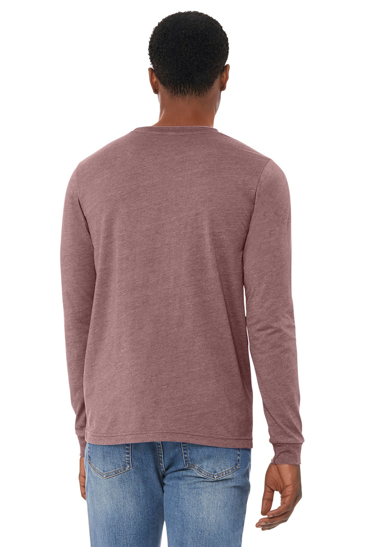 Bella+Canvas Unisex Heather CVC Long Sleeve Tee BC3501CVC Heather Mauve