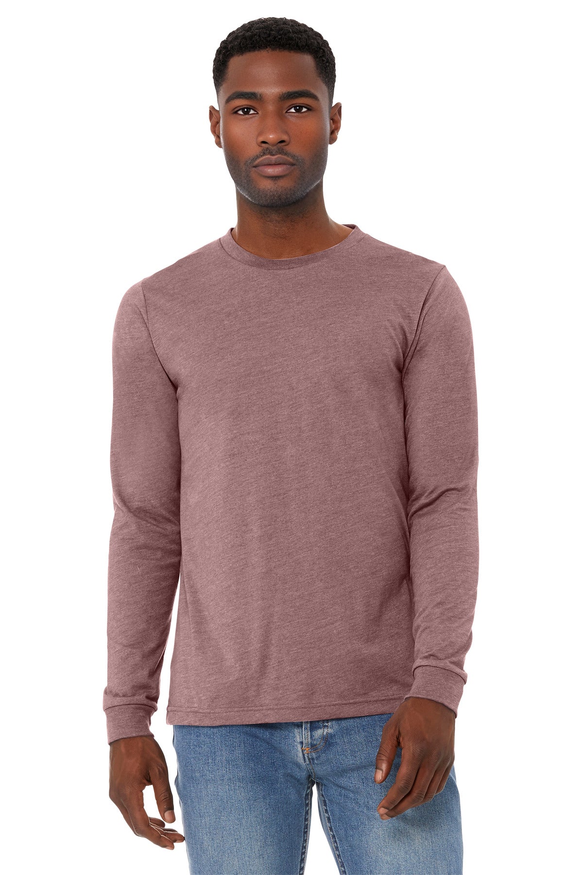 Bella+Canvas Unisex Heather CVC Long Sleeve Tee BC3501CVC Heather Mauve