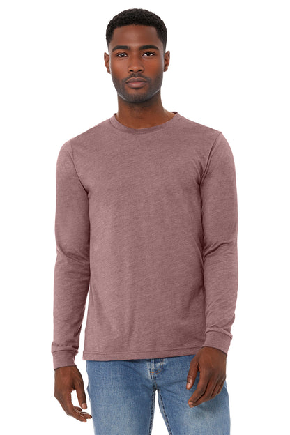 Bella+Canvas Unisex Heather CVC Long Sleeve Tee BC3501CVC Heather Mauve