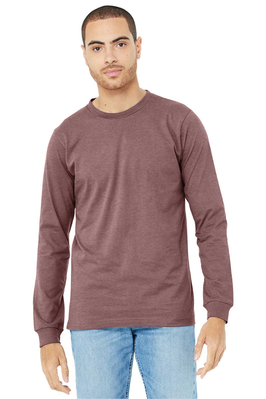 BELLA+CANVAS Unisex Heather CVC Long Sleeve Tee BC3501CVC Heather Mauve