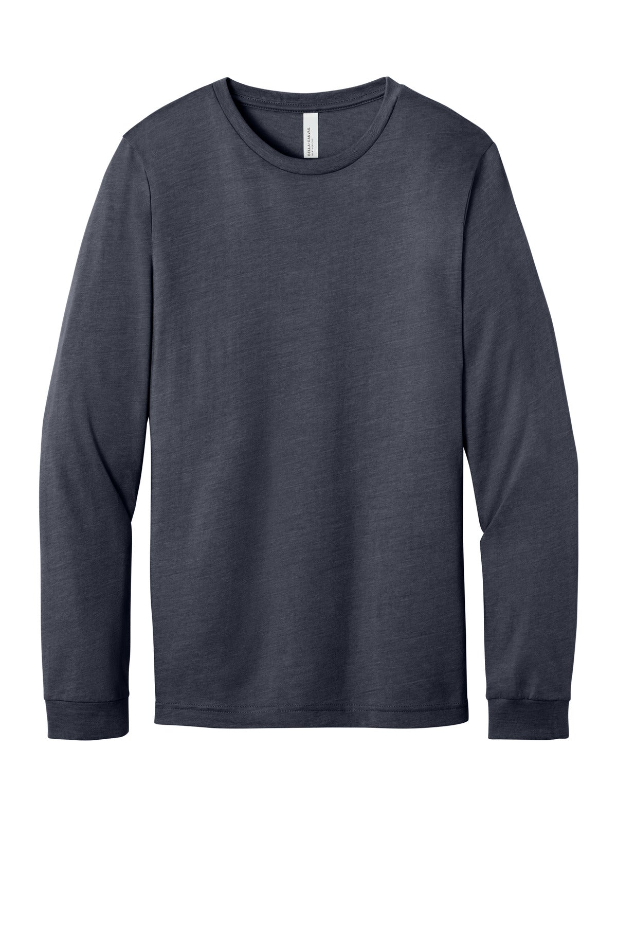 Bella+Canvas Unisex Heather CVC Long Sleeve Tee BC3501CVC Heather Midnight Navy