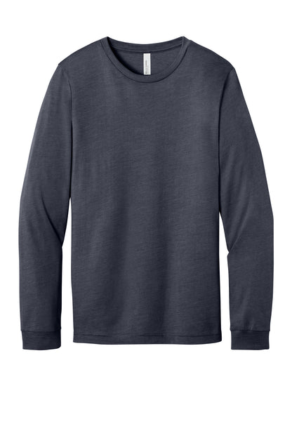 Bella+Canvas Unisex Heather CVC Long Sleeve Tee BC3501CVC Heather Midnight Navy