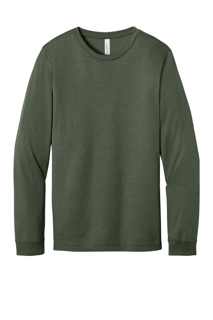 Bella+Canvas Unisex Heather CVC Long Sleeve Tee BC3501CVC Heather Military Green