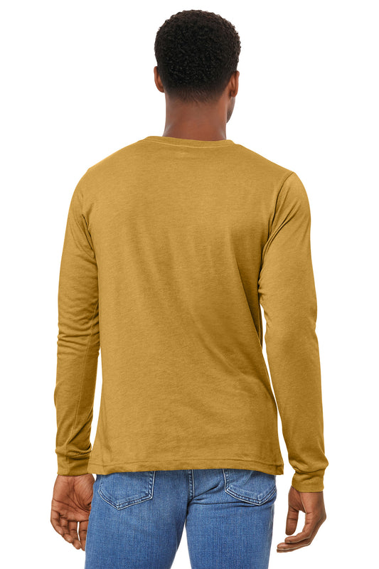 Bella+Canvas Unisex Heather CVC Long Sleeve Tee BC3501CVC Heather Mustard