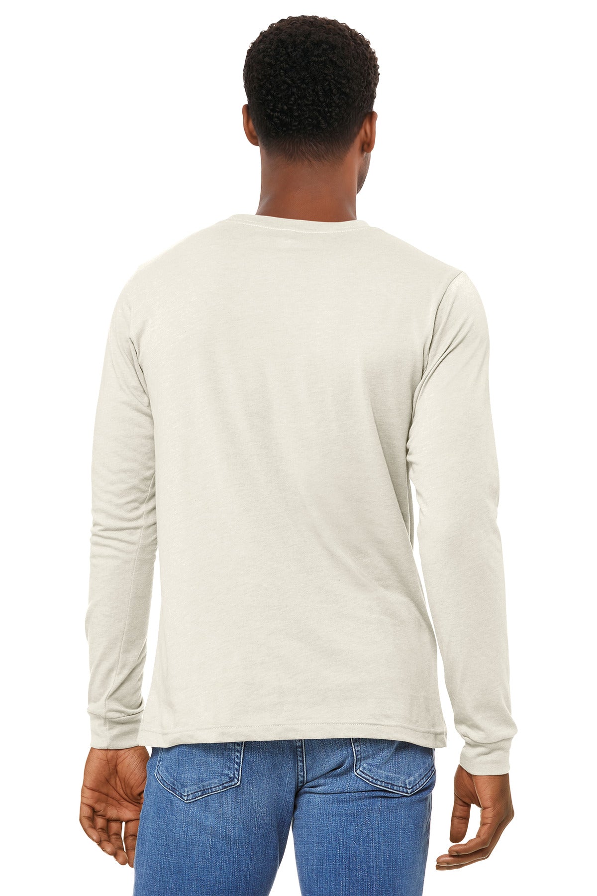 Bella+Canvas Unisex Heather CVC Long Sleeve Tee BC3501CVC Heather Natural