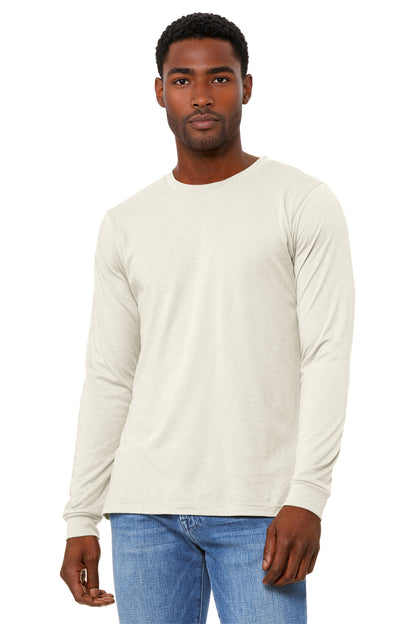 Bella+Canvas Unisex Heather CVC Long Sleeve Tee BC3501CVC Heather Natural